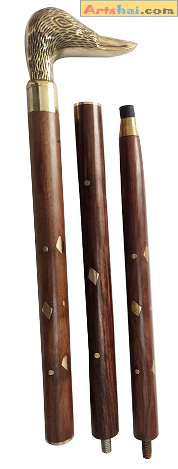Artshai 36 inch Size Duck Design Wooden Walking Stick