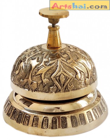 Artshai Beautiful Design Solid Brass Desk Call Bell 