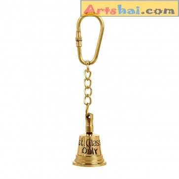 Artshai Solid Brass 1st Clas Bell Design Keychain