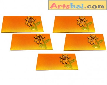Artshai Flower Design shagun Envelope for Marriage (Pack of 5)
