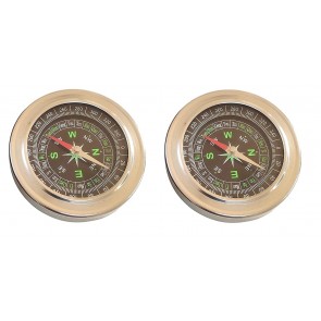 Set of 2 Metal Magnetic Compass Direction Finder