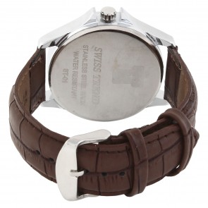 Swiss Trend branded  watch for men with genuine leather case and metallic dial.Artshai1604