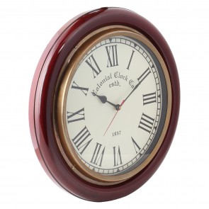 Artshai BIG 16 inch Handcrafted  Wall clock, Antique/Vintage look, Brass and Wooden material.Artshai705