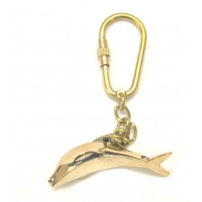 Artshai Brass Dolphin Fish Design Keychain