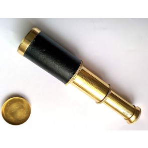 Artshai 6 Inch Pocket Brass Telescope With Lens Cover - Vintage Style 