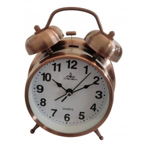 Twin Bell Ringing Alarm Clock with Silent Movement Night LED Light for Students, Kids, Home and Offices, Loud Bell Alarm