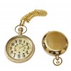 Artshai Beautiful Brass Pocket Watch and Push Button Magnetic Compass Combo, Pure Brass