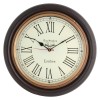  Artshai Antique Look Silent Wall Clock. 16 Inch Big Size With Brass Ring