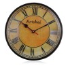  Artshai 10 inch Antique Look Round Analog Metal Wall Clock