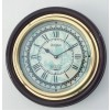 Artshai Brass and wood silent wall clock with brass ring. 12 inch size,vintage style.